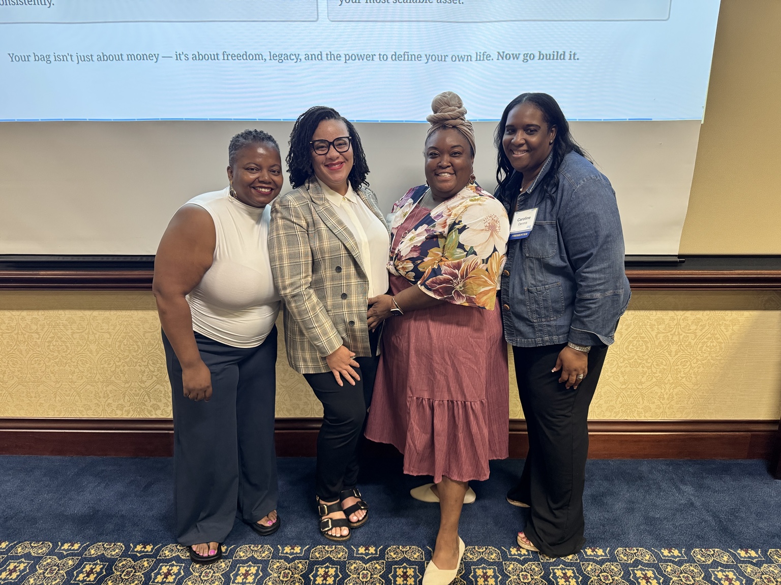 Chantel with colleagues at a professional gathering